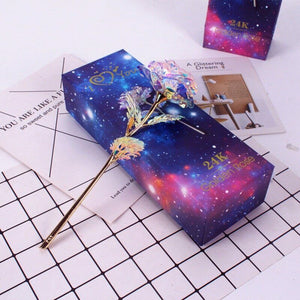Galaxy Rose with Love Base/Stand and Gift Box - Free Shipping