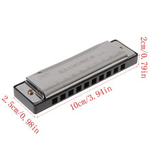 Load image into Gallery viewer, 10 Holes Key of C Blues Harmonica Musical Instrument - Free Shipping