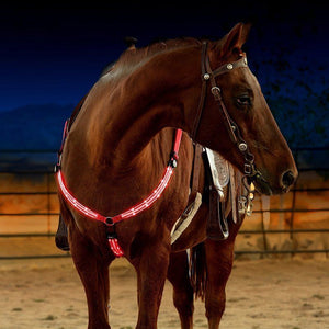 LED Horse Breast Collar - Replaceable Battery Powered - Free Shipping