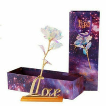 Load image into Gallery viewer, Galaxy Rose with Love Base/Stand and Gift Box - Free Shipping