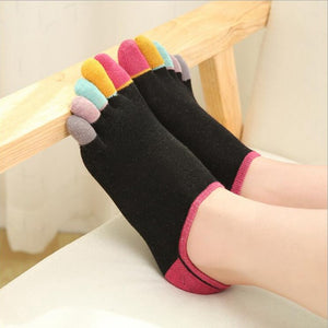 1 pair of women cotton five-finger socks - Free Shipping