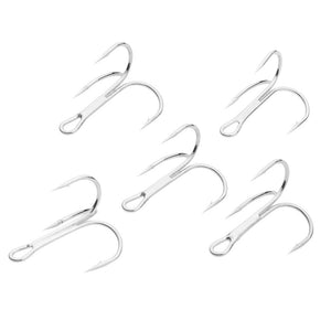 50 Pack of High Carbon Steel Treble Hooks - Free Shipping