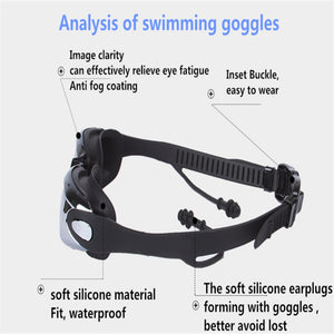 UV Protected Swim Goggles with Ear Plugs - Free Shipping