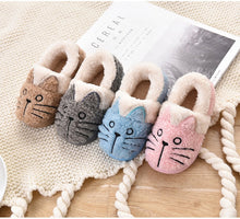Load image into Gallery viewer, Cute Cat Warm Slippers - Various sizes for kids and adults - Free Shipping