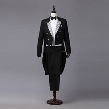 Load image into Gallery viewer, Men White, Black, Red Fancy Tail Coat Suit - Great for stage outfit or anything you need a fancy suit for - Free Shipping